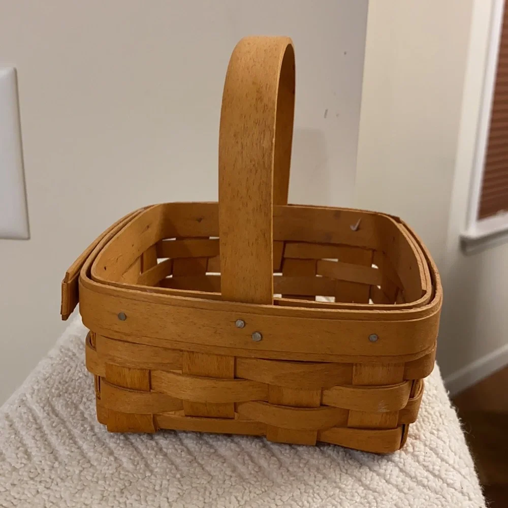 Vintage Longaberger 1996 Brown Square Hostess Appreciation Collectible Basket